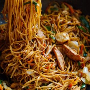 Schezwan Egg Chicken Chow
